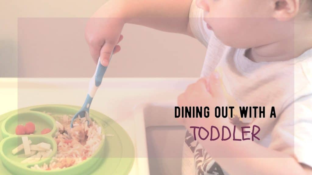 bringing dishes from home can help when eating out with a toddler